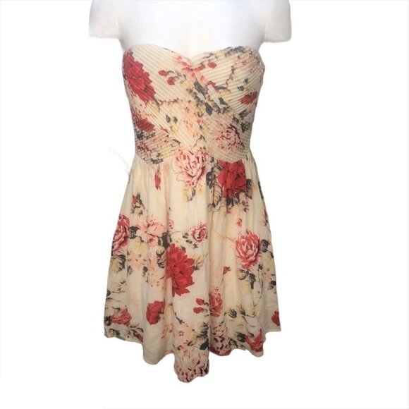 Kimchi Blue Strapless Floral Dress Size Medium Bohemian - Picture 1 of 8